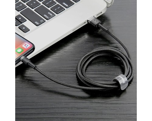 Кабель Baseus Cafule USB - Lightning (CALKLF-BG1) 1м, черный/серый