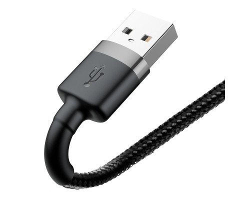 Кабель Baseus Cafule USB - Lightning (CALKLF-BG1) 1м, черный/серый