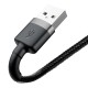 Кабель Baseus Cafule USB - Lightning (CALKLF-BG1) 1м, черный/серый