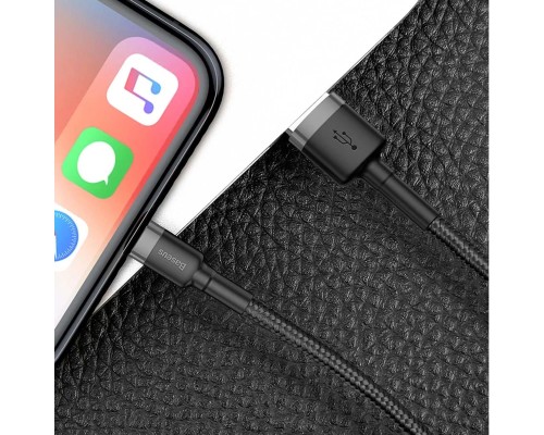 Кабель Baseus Cafule USB - Lightning (CALKLF-BG1) 1м, черный/серый