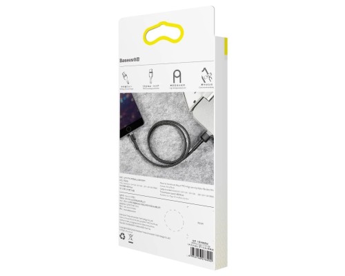 Кабель Baseus Cafule USB - Lightning (CALKLF-BG1) 1м, черный/серый