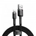 Кабель Baseus Cafule USB - Lightning (CALKLF-CG1) 2м, черный/серый