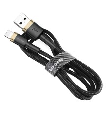 Кабель Baseus Cafule USB - Lightning (CALKLF-BV1) 1м черный/золотистый