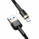 Кабель Baseus Cafule USB - Lightning (CALKLF-BV1) 1м черный/золотистый