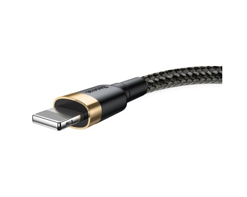 Кабель Baseus Cafule USB - Lightning (CALKLF-BV1) 1м черный/золотистый