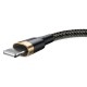 Кабель Baseus Cafule USB - Lightning (CALKLF-BV1) 1м черный/золотистый