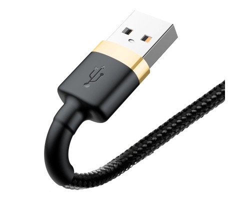 Кабель Baseus Cafule USB - Lightning (CALKLF-BV1) 1м черный/золотистый