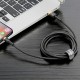 Кабель Baseus Cafule USB - Lightning (CALKLF-BV1) 1м черный/золотистый