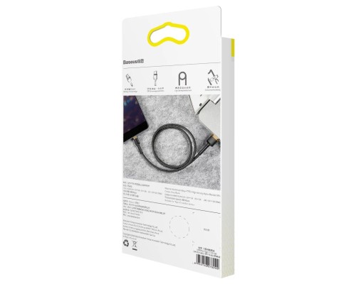 Кабель Baseus Cafule USB - Lightning (CALKLF-BV1) 1м черный/золотистый