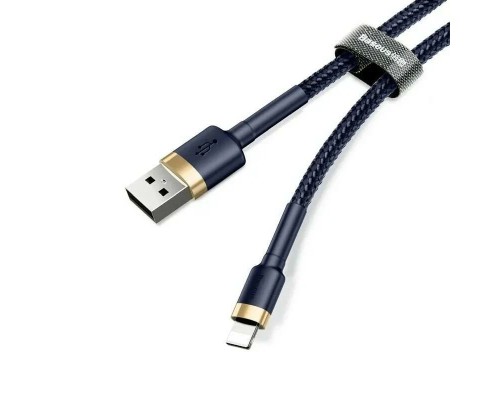 Кабель Baseus Cafule USB - Lightning (CALKLF-BV1) 1м черный/золотистый