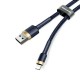 Кабель Baseus Cafule USB - Lightning (CALKLF-BV1) 1м черный/золотистый
