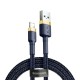 Кабель Baseus Cafule USB - Lightning (CALKLF-BV1) 1м черный/золотистый