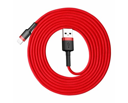 Кабель Baseus Cafule USB - Lightning (CALKLF-C09) 2м, красный/красный