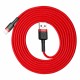 Кабель Baseus Cafule USB - Lightning (CALKLF-C09) 2м, красный/красный