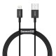 Кабель Baseus Superior Series Fast Charging, USB - Lightning, (CALYS-A01) 2.4А, 1 м, черный 