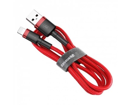Кабель Baseus Cafule USB - Lightning (CALKLF-C09) 2м, красный/красный