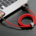 Кабель Baseus Cafule USB - Lightning (CALKLF-B09) 1м, красный/красный