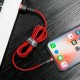 Кабель Baseus Cafule USB - Lightning (CALKLF-C09) 2м, красный/красный