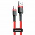 Кабель Baseus Cafule USB - Lightning (CALKLF-B09) 1м, красный/красный