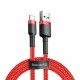 Кабель Baseus Cafule USB - Lightning (CALKLF-C09) 2м, красный/красный