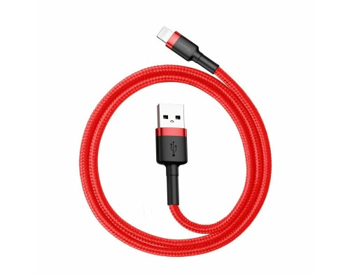 Кабель Baseus Cafule USB - Lightning (CALKLF-B09) 1м, красный/красный
