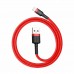 Кабель Baseus Cafule USB - Lightning (CALKLF-B09) 1м, красный/красный
