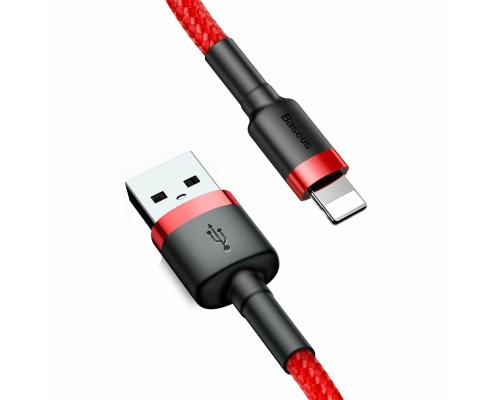 Кабель Baseus Cafule USB - Lightning (CALKLF-C09) 2м, красный/красный
