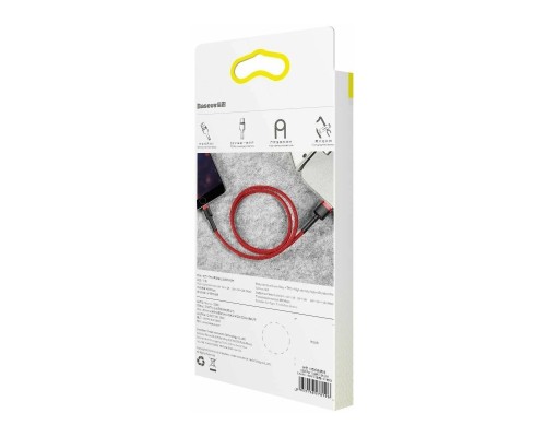 Кабель Baseus Cafule USB - Lightning (CALKLF-C09) 2м, красный/красный