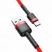Кабель Baseus Cafule USB - USB Type-C (CATKLF-B09) 1м красный/красный