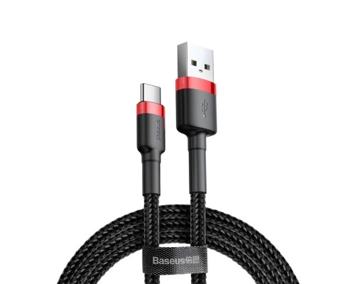 Кабель Baseus Cafule USB - USB Type-C (CATKLF-U91) 3м черный/красный