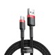 Кабель Baseus Cafule USB - USB Type-C (CATKLF-U91) 3м черный/красный