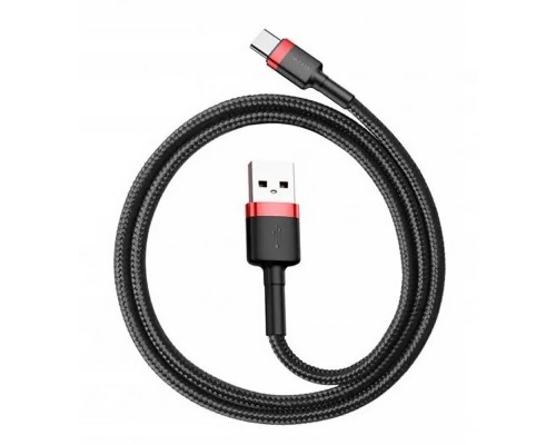 Кабель Baseus Cafule USB - USB Type-C (CATKLF-C91) 2м черный/красный