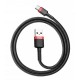 Кабель Baseus Cafule USB - USB Type-C (CATKLF-C91) 2м черный/красный