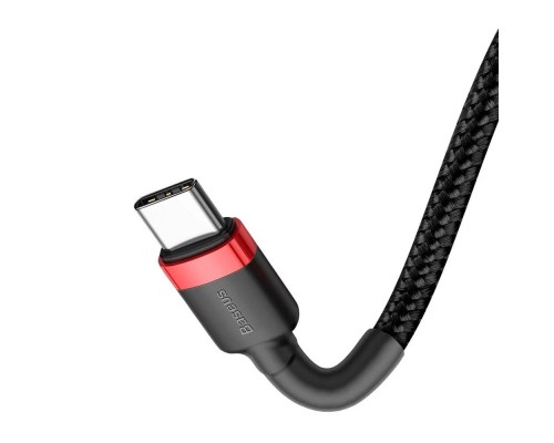 Кабель Baseus Cafule USB - USB Type-C (CATKLF-U91) 3м черный/красный