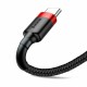 Кабель Baseus Cafule USB - USB Type-C (CATKLF-U91) 3м черный/красный