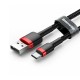 Кабель Baseus Cafule USB - USB Type-C (CATKLF-U91) 3м черный/красный