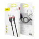 Кабель Baseus Cafule USB - USB Type-C (CATKLF-C91) 2м черный/красный