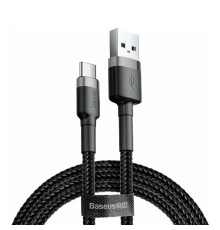 Кабель Baseus Cafule USB - USB Type-C (CATKLF-BG1) 1м черный/серый