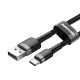 Кабель Baseus Cafule USB - USB Type-C (CATKLF-BG1) 1м черный/серый