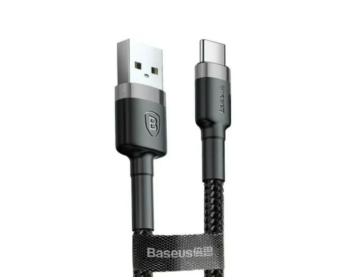 Кабель Baseus Cafule USB - USB Type-C (CATKLF-BG1) 1м черный/серый
