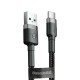 Кабель Baseus Cafule USB - USB Type-C (CATKLF-BG1) 1м черный/серый