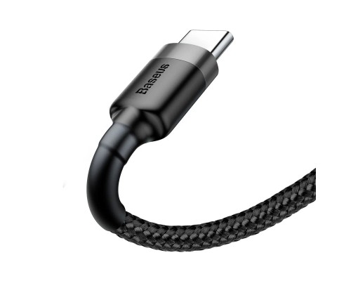 Кабель Baseus Cafule USB - USB Type-C (CATKLF-BG1) 1м черный/серый