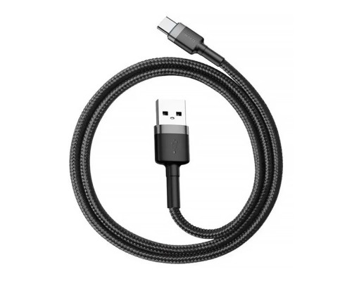 Кабель Baseus Cafule USB - USB Type-C (CATKLF-BG1) 1м черный/серый