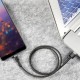 Кабель Baseus Cafule USB - USB Type-C (CATKLF-BG1) 1м черный/серый