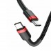 Кабель Baseus Cafule USB Type-C - USB Type-C (CATKLF-G91) 1м черный/красный