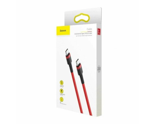 Кабель Baseus Cafule USB Type-C - USB Type-C (CATKLF-H09) 2м красный/красный