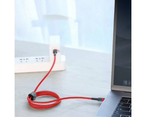 Кабель Baseus Cafule USB Type-C - USB Type-C (CATKLF-H09) 2м красный/красный