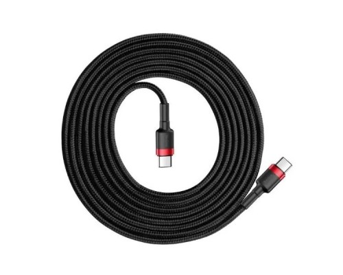 Кабель Baseus Cafule USB Type-C - USB Type-C (CATKLF-H91) 2м черный/красный