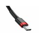 Кабель Baseus Cafule USB Type-C - USB Type-C (CATKLF-H91) 2м черный/красный