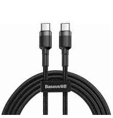 Кабель Baseus Cafule USB Type-C - USB Type-C (CATKLF-HG1) 2м черный/серый